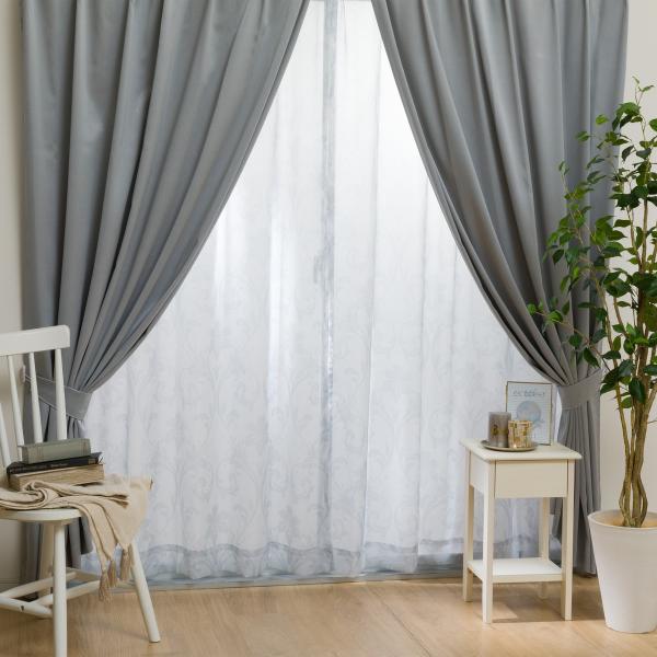 遮光1級・遮熱・遮音カーテン＆遮熱・遮像レース４枚セット(RP015 100X135X4) ニトリ ...