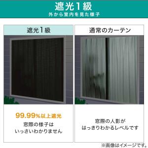 遮光1級・防炎・遮熱ドレープカーテン(150X...の詳細画像1