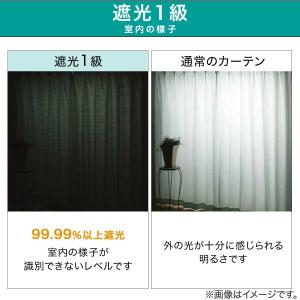 遮光1級・防炎・遮熱ドレープカーテン(150X...の詳細画像2