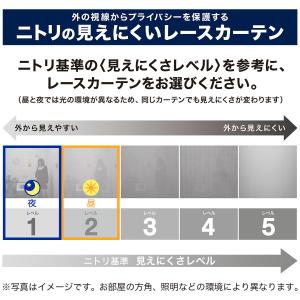 遮光1級カーテン&レース4枚セット(100X1...の詳細画像3