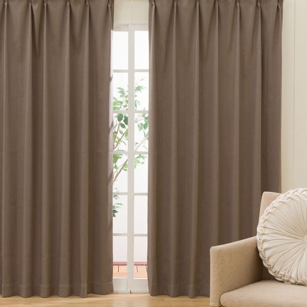 遮光2級 4枚セットカーテン(100X135X4 モカ DH151) デコホーム ニトリ