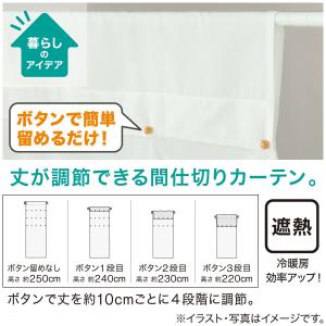 高さ調整ボタン付き 遮熱間仕切りカーテン(B1...の詳細画像2