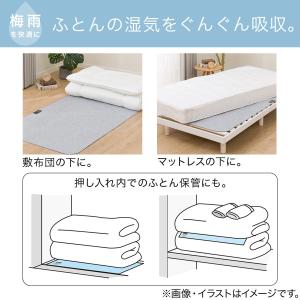 珪藻土・備長炭入り洗える除湿シート セミダブル...の詳細画像3
