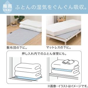珪藻土・備長炭入り洗える除湿シート シングル(...の詳細画像2