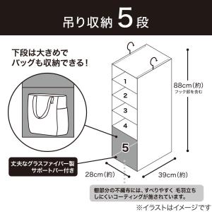 吊り収納 5段 (EB2c01) ニトリ期間限...の詳細画像1