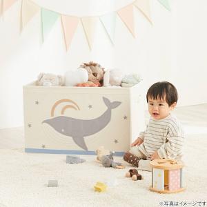 動物柄アップリケのベビー収納くじら フェルト風...の詳細画像4