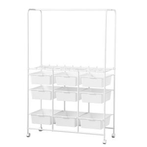 ハンガーパイプ付き ベビーラック(9マス) ニトリ