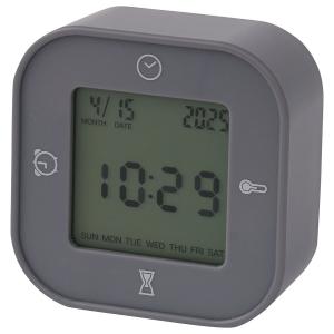 回転して表示が変わる時計(グレー) ニトリ