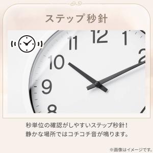 掛け時計ステップ秒針(ブラック 010FT) ...の詳細画像3