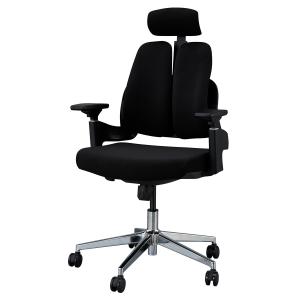 NITORI デュオレスト 人間工学オフィスチェア ブラック デュオレスト（DUOREST） NEXT1 肘付き ヘッドレスト付き オフィス