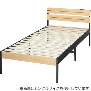 ニトリ（NITORI） すのこセミダブルベッドフレーム(XB101 LGY/BK