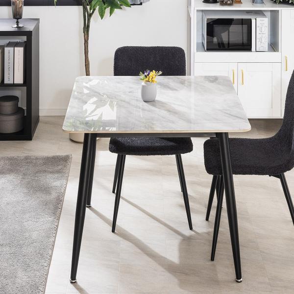 セラミックDテーブル85 MG(ブラック) デコホーム ニトリ