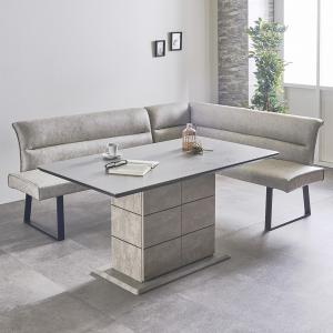 セラミック天板テーブル 収納付き (幅140cm グレー) ニトリ