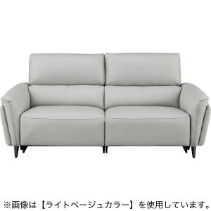3人掛け両電動リクライニングソファ 本革(一部...の詳細画像3