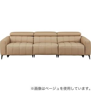 3人掛けワイドソファ 本革(一部合成皮革)タイ...の詳細画像3