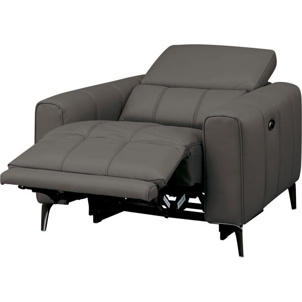 1人掛け電動リクライニングソファ(LS05 革 NW DGY) ニトリ