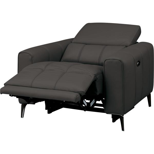 1人掛け電動リクライニングソファ(LS05 革 NW BK) ニトリ