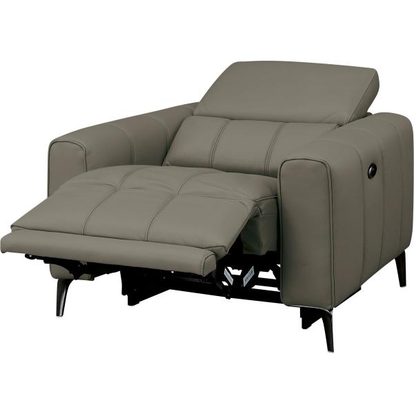 1人掛け電動リクライニングソファ(LS05 革 NW DGR) ニトリ