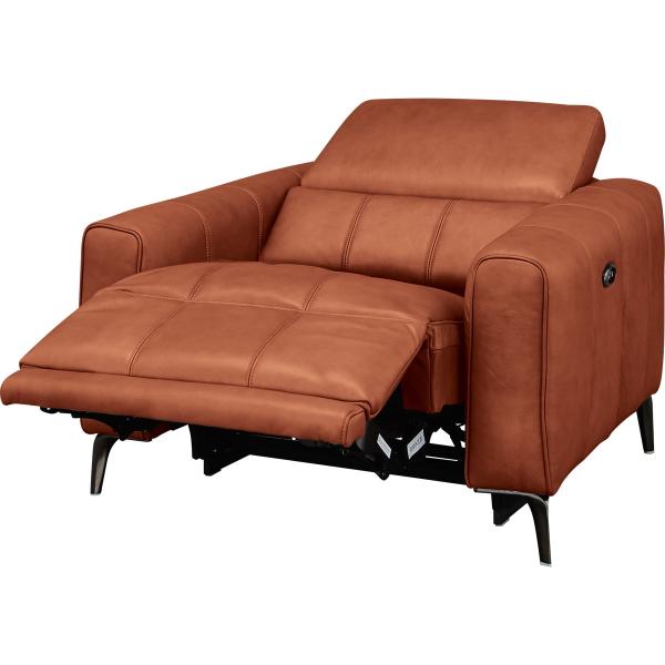 1人掛け電動リクライニングソファ(LS05 革 SK BR) ニトリ