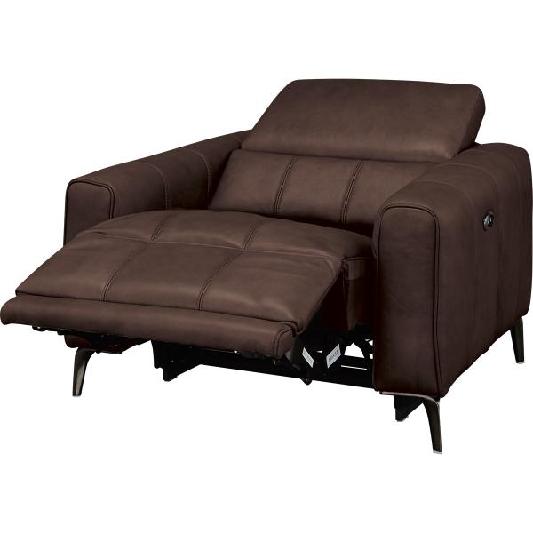 1人掛け電動リクライニングソファ(LS05 革 SK DBR) ニトリ