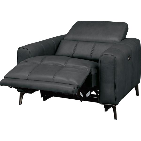 1人掛け電動リクライニングソファ(LS05 革 SK GY) ニトリ