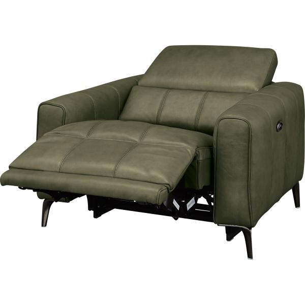 1人掛け電動リクライニングソファ(LS05 革 SK GR) ニトリ