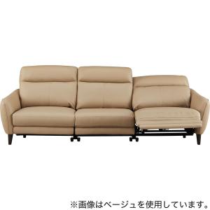 3人掛け左電動リクライニングワイドソファ 本革...の詳細画像3