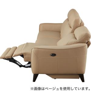 3人掛け左電動リクライニングワイドソファ 本革...の詳細画像4