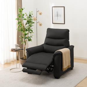 【美品】Nビリーバ 本革 ブラック 電動リクライニングソファ 3人掛け全シート電動リクライニングソファ(Nビリーバ3 厚革 DGY