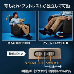 電動リクライニングパーソナルチェア 本革(一部...の詳細画像2