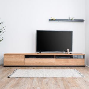 ニトリ（NITORI） 幅広ローボード 幅270cm（180＋90セット GY） テレビ