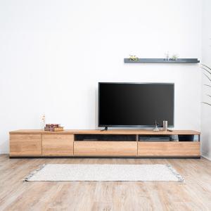 ニトリ（NITORI） 幅広ローボード 幅270cm（180＋90セット GY） テレビ