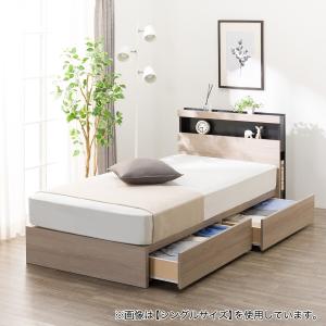 【ニトリ】収納付きクイーンベッド ＆ マットレス付き ニトリ ベッド 引出し収納付き クイーンベッドフレーム