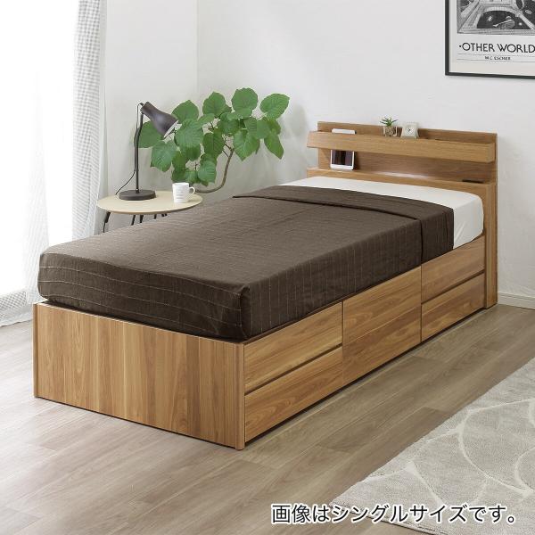 セミダブル 大容量チェストベッド (LBR) ニトリ