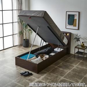 ニトリ（NITORI） ダブルベッドフレーム(OP IB フラット たて開き 深型