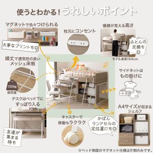 システムベッドデスク(デニッシュ01 ハイタイ...の詳細画像4