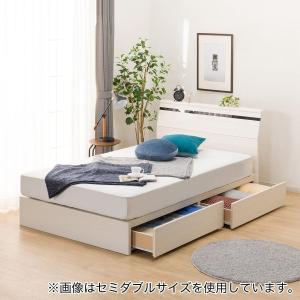ニトリ（NITORI） ダブルベッドフレーム(OP IB フラット たて開き 深型