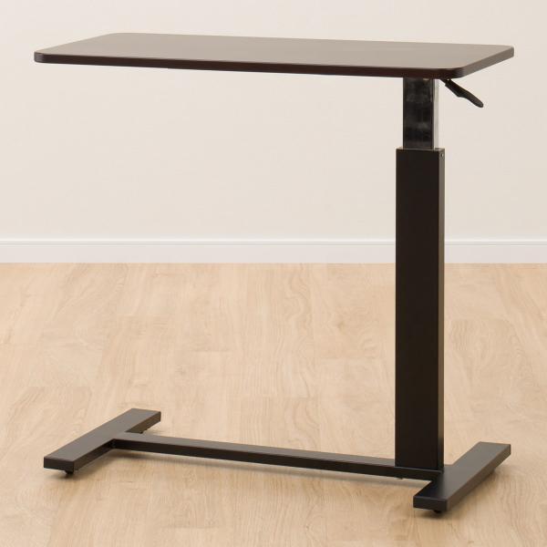幅80cm 昇降テーブル(JY03-02 DBR) サイドテーブル ベッドテーブル ナイトテーブル ...