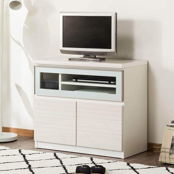 幅80 光沢のある木目模様が美しいAVキャビネット(ポスティア WH) ニトリ