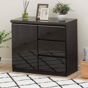 チェスト キャビネット ポスティア 黒色 幅80×奥行42×高さ70.5cm (IA32) キャビネット(ポスティア BK) | ニトリネット【公式】 家具