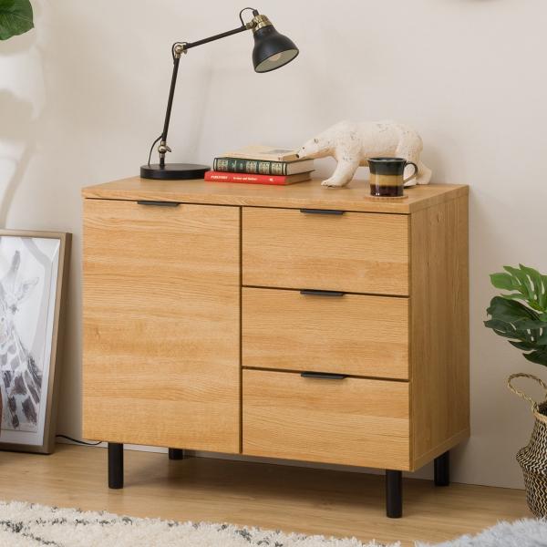 サイドボード キャビネット リビングチェスト　(エトナ80SB LBR本体) ニトリ 限定価格：11...