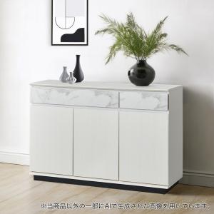ニトリ サイドボード(セーラル3 80CHN-WH) キャビネット ミドルボード