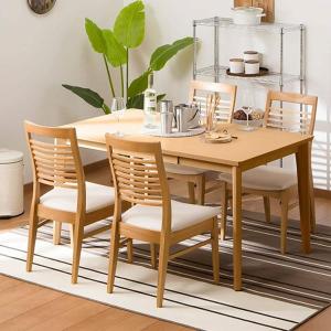 ニトリ 幅135cm ダイニングテーブル5点セット(ロレイン5H 135LBR