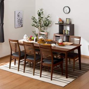 ニトリ（NITORI） 幅180cm ダイニングテーブル7点セット(ロレイン5H