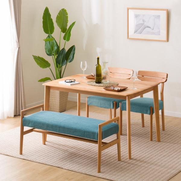 幅120 ダイニングテーブル4点セット（DTアルナスDF120LBR/ダイニングチェアアルナス/ベン...