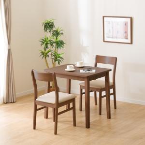 ニトリ 幅70 ダイニングテーブル(ステイン 70 GY) 2人用