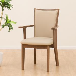 北欧レトロ ニトリ DCサザナミ 回転式 木製椅子 アームチェア 和モダン ニトリ ダイニングチェア(サザナミ2 LBR) 回転式 肘付き 食卓