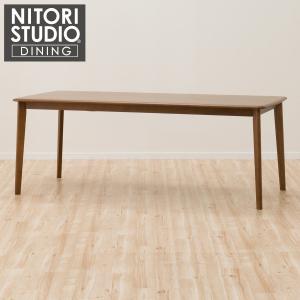 幅200cm ダイニングテーブル(Nコレクション T-01 200 MBR) 6人 8人 ニトリ｜nitori-net
