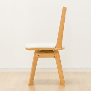 回転式ダイニングチェア(ロピア2 LBR) 食...の詳細画像3