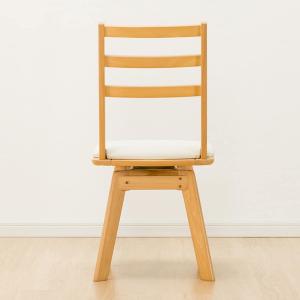 回転式ダイニングチェア(ロピア2 LBR) 食...の詳細画像4